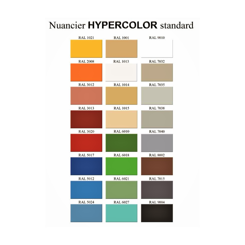 Nuancier HYPERCOLOR-PU