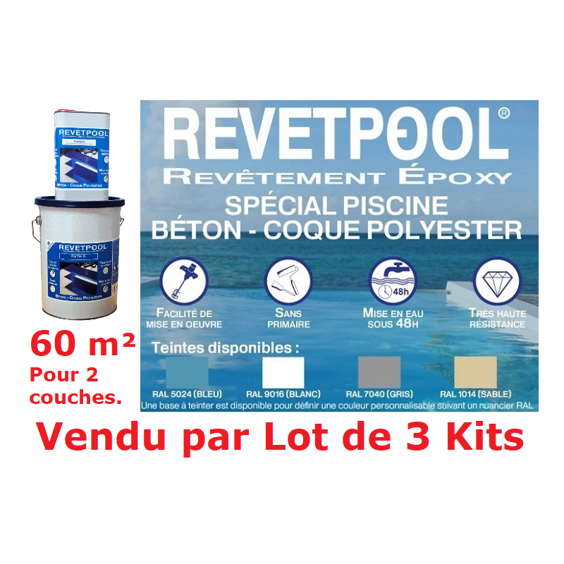 LOT EPOXY pour 60 m² Spécial Piscine