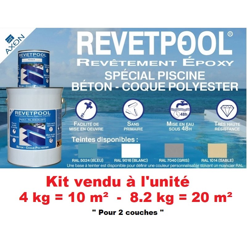 LOT EPOXY DE 10 et 20 m² pour Piscine